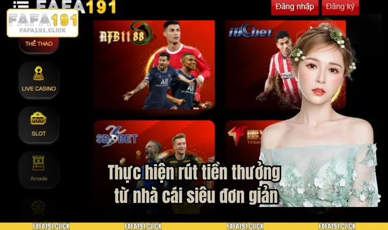 Thực hiện rút tiền thưởng từ nhà cái siêu đơn giản